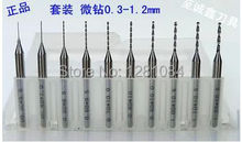 Envío gratis 10 unids/lote 0.3 ~ 1.2 MM tarjeta de circuito broca de Mini PCB Bits Set PCB end Millinging Cutting Tool Set