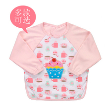 Y03 0-3 Years old boy girl winter autumn long sleeved waterproof anti dirty cartoon bibs overclothes burp clothes Bibs
