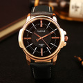 100 New Arrive YAZOLE Brand Luxury Leather Black Brown Rose Gold Shell Wristwatches Wrist Watch for