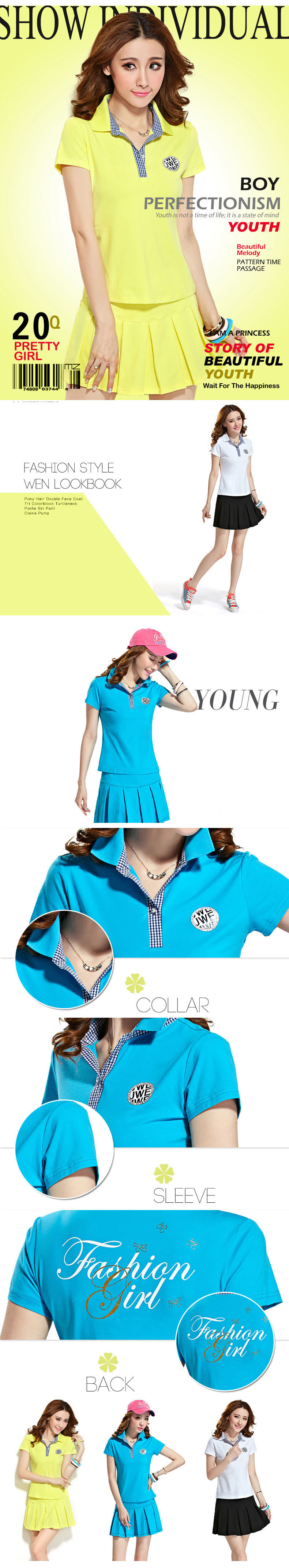 Tennis Dress Women 2015 New Summer Sport Suit Shirt + Dress 2 Piece Robe Tennis Femme Vestitini Donna Vestidos De Tenis Skorts (8)
