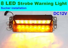 8W 8 LED car Emergency Vehicle Warning Strobe Flash Light Red Blue Yellow White mixed colors