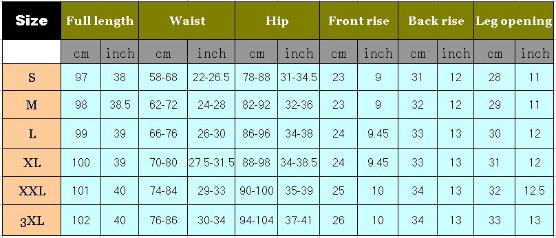 legging size chart 9.18