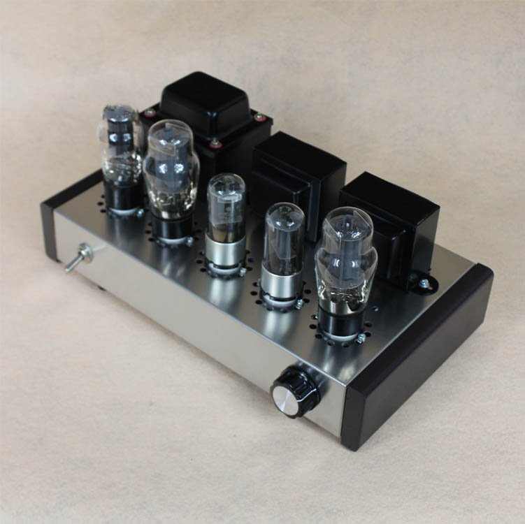 新しいdiy 6p3pホームオーディオ真空管アンプ新しいコンピュータケース6n8p純粋なフルセットチューブアンプ組立diyキット8ワット+ 8