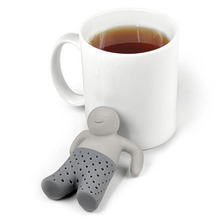 Portable Creative Silicon Mr Tea Infuser Mixed Color 5PCS Pack 