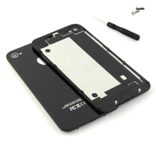 Free shipping OEM Battery Cover For iPhone4 4S Back Cover Door Rear Panel Plate Glass Housing Replacement Black/White with Tool