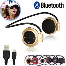 Hot Mini503 BH503 Neckband Mini Wireless Sport Bluetooth Headset headphone Music Stereo Bluetooth Earphone Micro SD