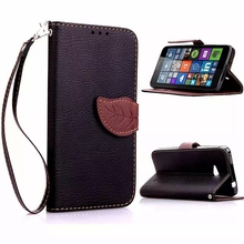 Leaf Clasp PU Leather Case for Microsoft Lumia 640 with Stand Function 2 Card Holder Wallet Case Cover for Nokia Lumia 640 Case