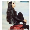 Free shipping Genuine leather women slim fur jackets Cool motorbiker Asian size female sheep skinjacket Brand