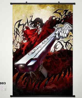 Home Decor Japanese Anime Wall poster Scroll Hellsing Alucard Cosplay Art 003