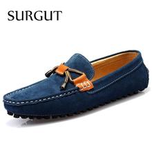 New Arrival Genuine Leather Suede Mens Flats Shoes Brand Soft Comfortable Moccasins Men Loafers Shoes Fashion Casual Shoes