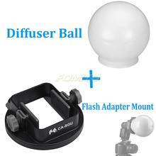 Standard Flash Adapter Mount & Diffuser Soft Ball For Canon Nikon Yongnuo Metz Neewer Godox Flash Speedlite, Free Shipping