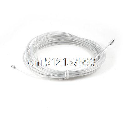 30M White Plastic Coated Steel Flexible Fish Tape Electric Wire Cables Puller