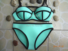 Swimwears Triangl Women s Fashion Neoprene Bikinis Woman New Summer 2014 Sexy Swimsuit Bath Suit Push