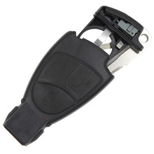 Free Shipping 2 Button Replacement Remote Key FOB Shell + Battery Holder For Mercedes Benz M S C E CLS CLK Uncut Key Car Shell