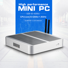 Factory New fanless mini pc windows Core i5 4200u dual core htpc atx small office computer mini pcs support customized