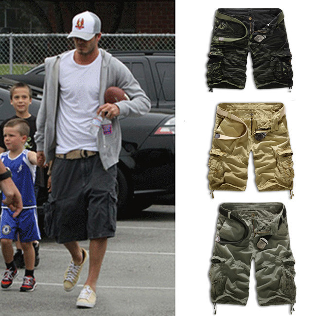 mens black camo cargo shorts