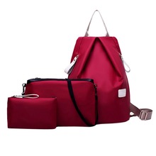 3 Sets Korean Fashion Composite Bag Women Messenger Bags Fashion Nylon Messenger bag and Purse Ladies Schoolbag for Girls