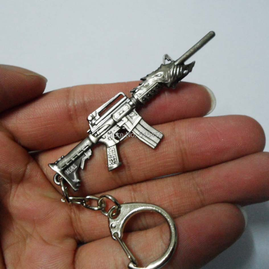 Wholesale-cute Mini Machine Gun Charm Keychain M4a1 M4 Ak47 Mp5 