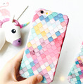 Colorful 3D Scales Squama Hard Phone Coque Cases For iPhone 7 Plus 7 6 6S Plus