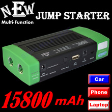 Free shipping 15800mAH Multi-Function Car Battery Charger Jump Starter Car phone Power Bank Laptop External Rechargeable Battery