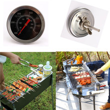Stainless Steel BBQ Smoker Pit Grill Thermometer Gauge Temp Barbecue Camp Accessories