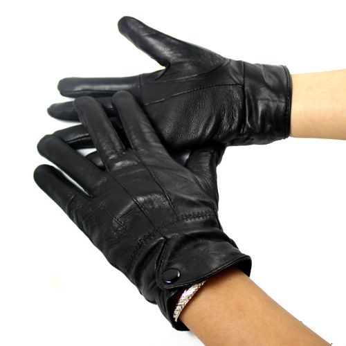 Гаджет  Women Real Sheepskin Leather Gloves Winter Cape Gloves Black Wrist Gloves None Одежда и аксессуары