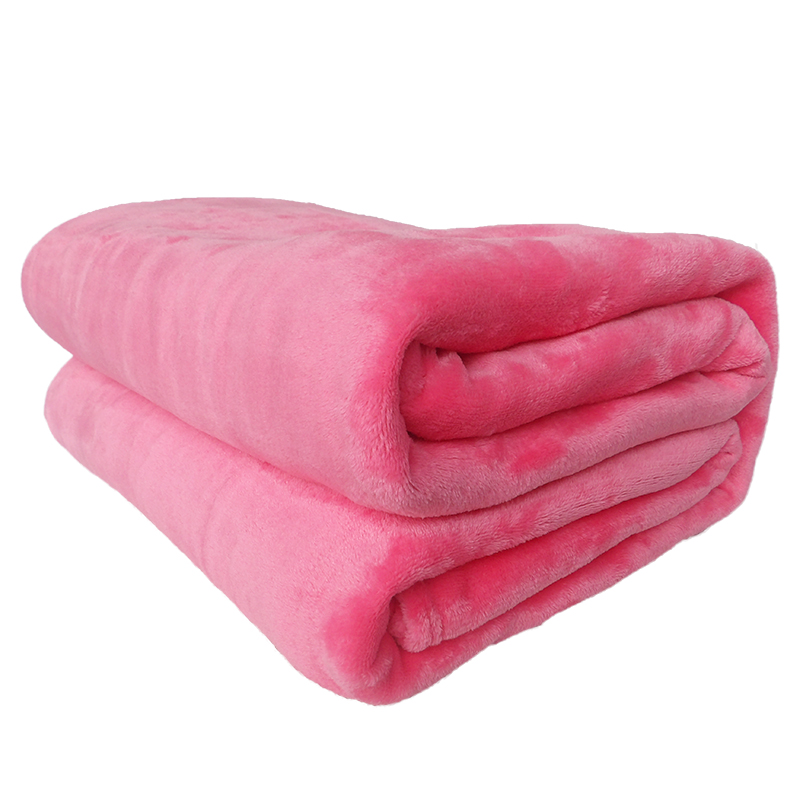 Wholesale Solid Color Fleece Blanket Plaid Spring Warm Autumn Soft Blankets Throw On Sofa Bed