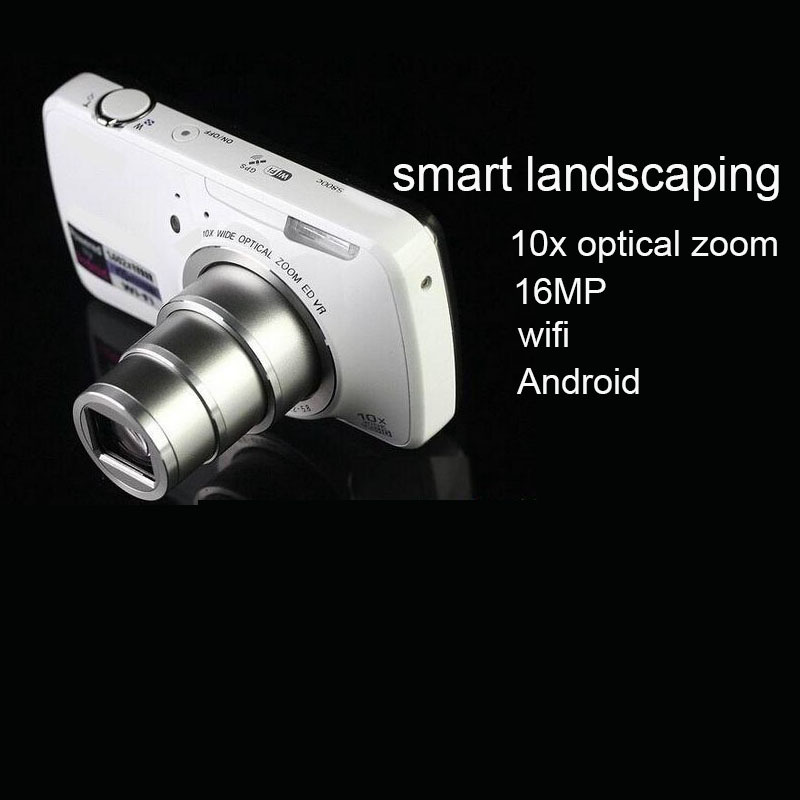Free shipping new s800c Telephoto lens Android 16MP 10x optical zoom wifi digital camera smart landscaping