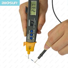 all-sun EM3213 Auto Range Pen Style Digital Multimeter DMM AC DC Volt Amp Ohm Integrated Automotive Tester Resistance Continuity