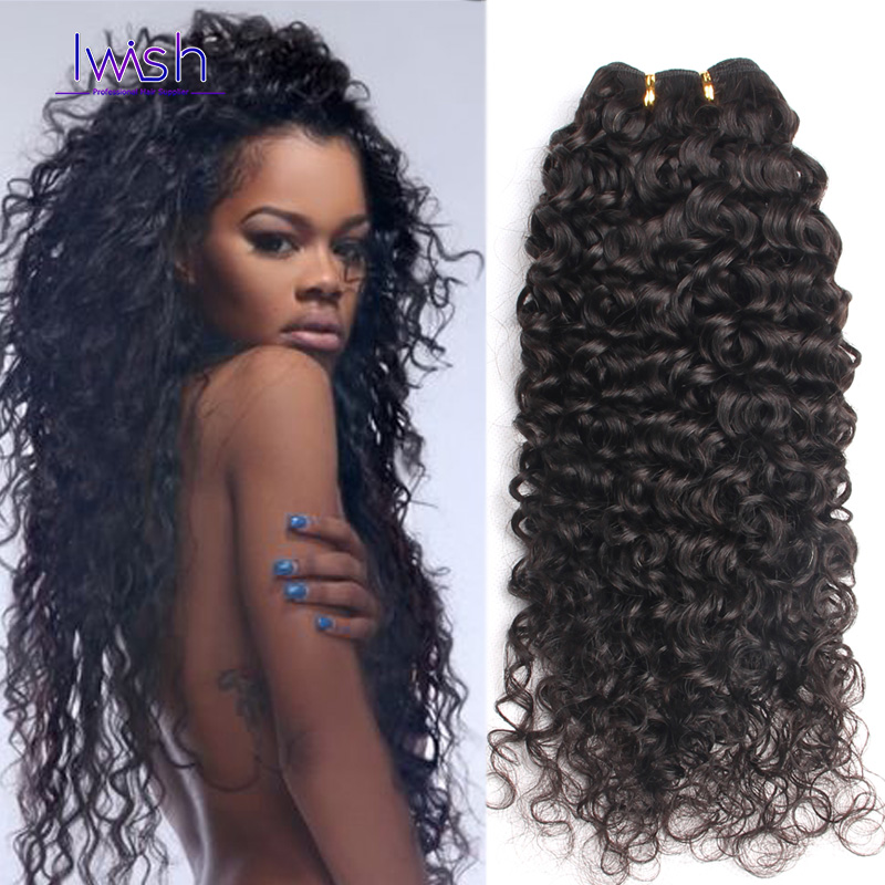 Ali Queen Hair Products Brazilian Virgin Hair Deep Wave Curly Human Hair Weave Curly 3pcs & 4pcs lot Brazilian Curly Virgin Hair