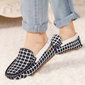 New 2015 Hot Sell Fashion Comfortable Children Cow Suede Boat Girls Baby Boys Shoes Grid Printing