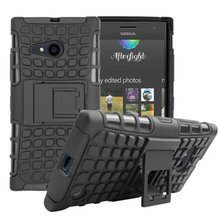 For Nokia Lumia 730 735 Case Hybrid TPU Hard Shockproof 2 In 1 With Stand Function Cover Cases