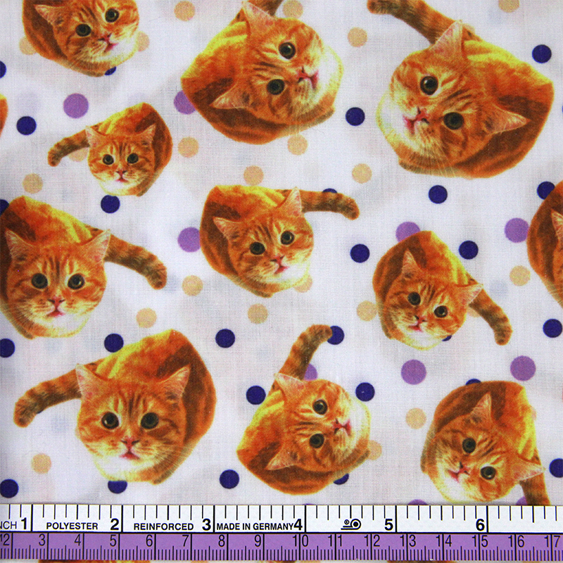 43306 50*147CM patchwork cotton cat fabric for Tissue Kids Bedding textile for Sewing Tilda Doll, DIY handmade materials
