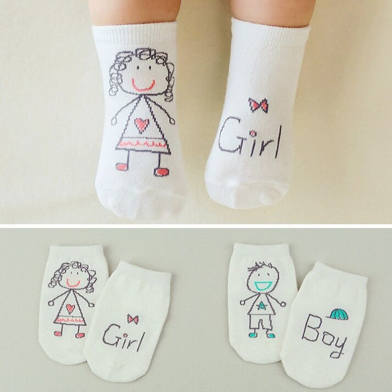 2016 New Spring Baby Socks Newborn Cotton Boys Girls Cute Toddler Asymmetry Anti slip Socks