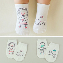 2016 New Spring Baby Socks Newborn Cotton Boys Girls Cute Toddler Asymmetry Anti-slip Socks