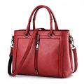 Utilitarian Large Bag 2016 New Women Occident Style Elegant Handbag Front Zipper Ornament Ladies Luxury Retro