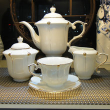 European style tableware 15 pieces luxury coffee tea cup and saucer set bone china coffee sets tea sets