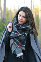 Pepper za original wool warm double red Plaid tartan scarf for men and women winter thick Cashmere shawl sales free shipping