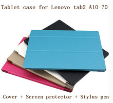 New Business Pu Leather Stand Case For Lenovo Tab 2 A10-70 Cover Shield tab2 A10-70F A10-70L A10 70 Tablet With Hard Shell