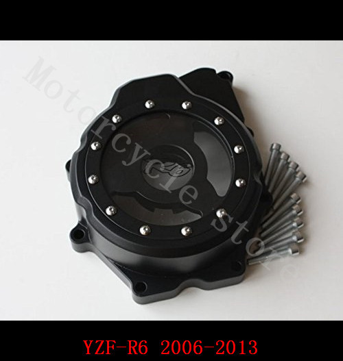 Фотография Fit for Yamaha YZF R6 YZF-R6 2006-2013 Motorcycle Engine Stator cover see through Black left side