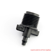 
free shipping male connector garden water connector lawn greenhouse Capillary Micro sprinkler drip irrigation watering tool