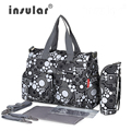 Hot Sale Elegant Print Baby Diaper Bag Urban Series Fashion Multifunctional Diaper Changing Bag Mommy Bag