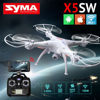 Оригинал SYMA X5SW WIFI беспилотный fpv Quadcopter с HD камера 2.4 г 6-Axis в режиме реального времени вертолет четырехъядерный-вертолете игрушки + 4 шт. двигателя