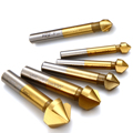 6pcs 90 drill tools Flute Edge Ti coated HSS 4241 Chamfering End Mill Cutter Bit Mechanics