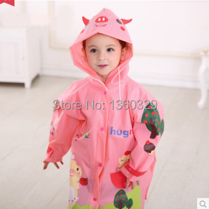 Japanese Style Pink Blue Green Cartoon font b burberry b font kids Raincoat Yellow Baby Eco