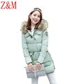 2016 Winter new Korean loose big yards down padded thick warm coat jacket women long section