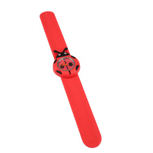 New Cartoon Watch Digital Slap Watch Cute Coccinella Septempunctata Slap Kids Watches Red HB88