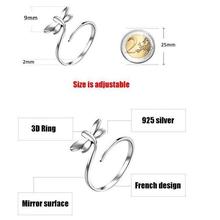 925 Sterling Silver Dragonfly Rings Inlaid acqaitxa atyajlfa Fine Open Design Adjutable elegant insect stretch ring