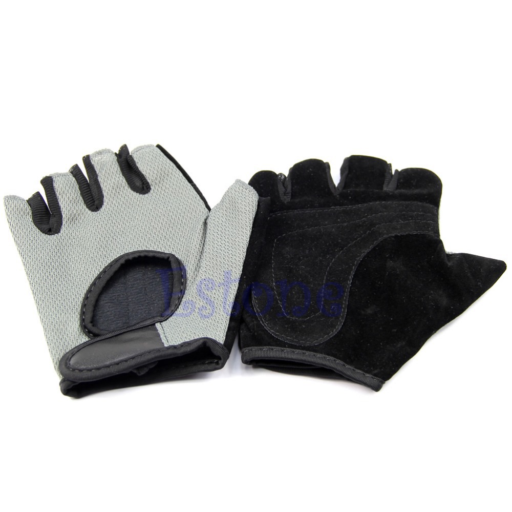 Training Body Building Exercise Gym Weight Lifting Sport Mesh Half Finger Gloves Free Shipping
