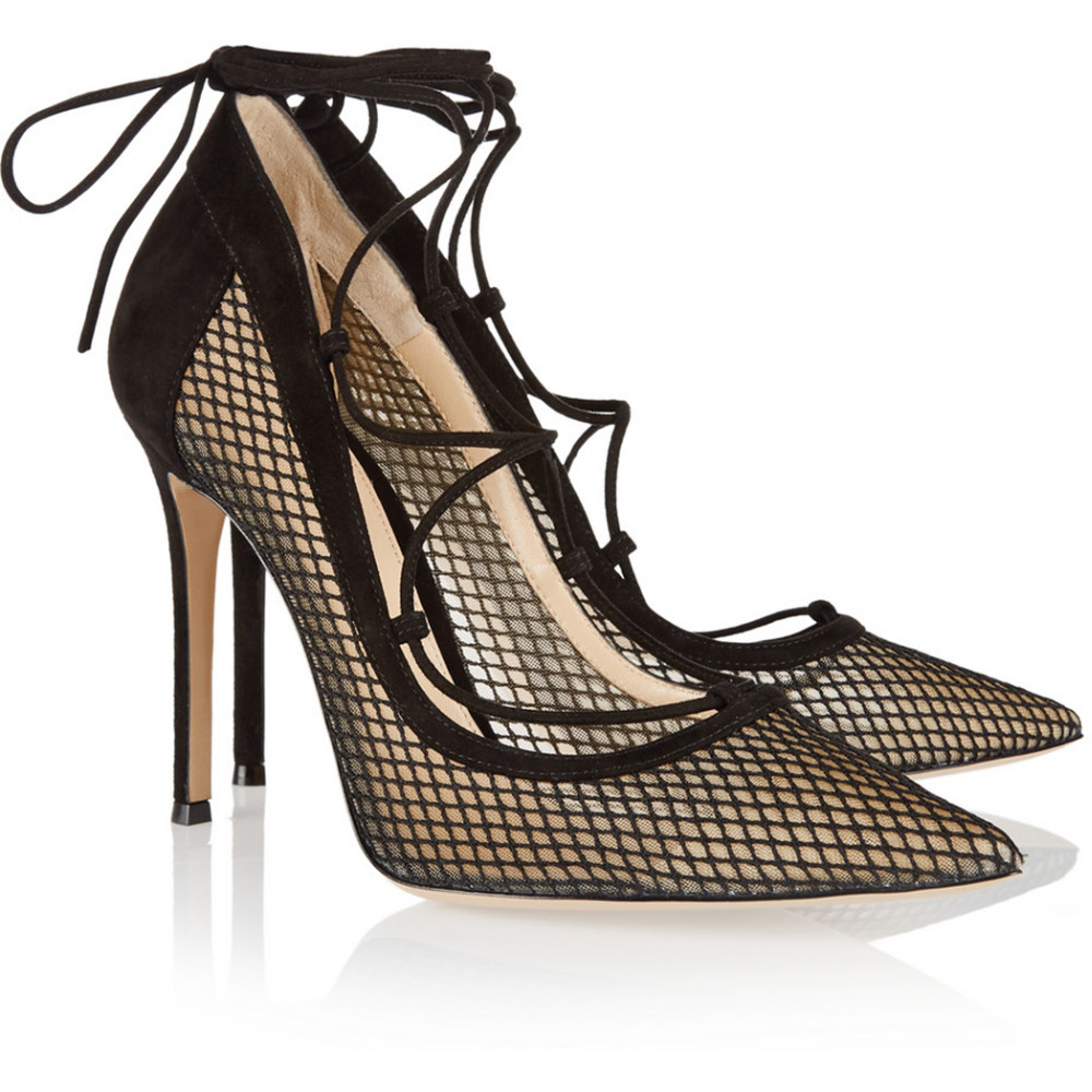 high heels size 5 shofoo black mesh pointed toe stilleto high heels high heels size 5 shofoo black mesh pointed toe stilleto high heels